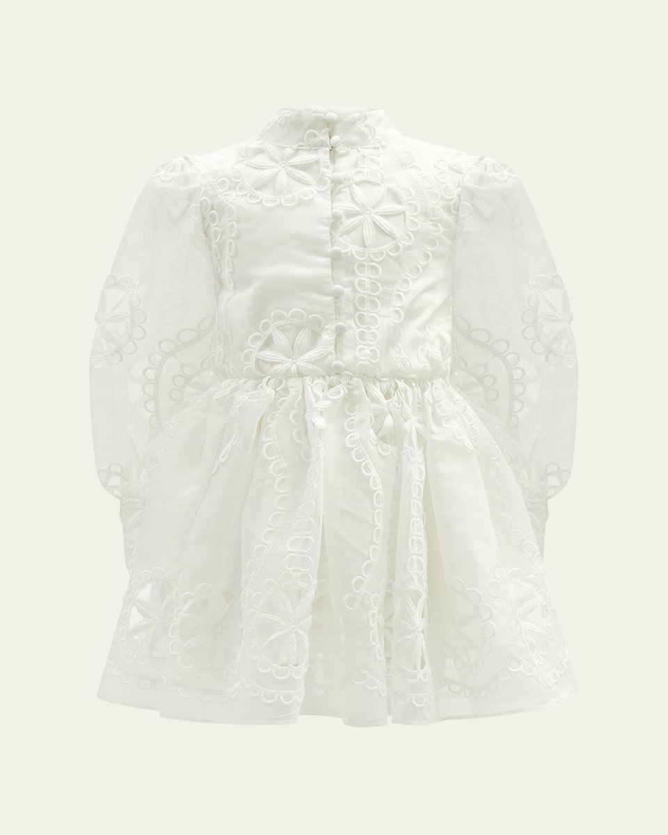 Girl's Fira Floral Broderie Dress, Size 4-16